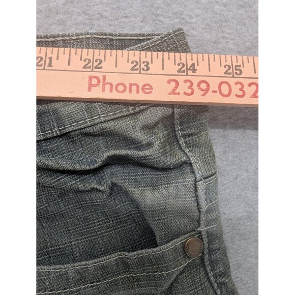 Brooklyn Xpress Denim Shorts Mens 48 Gray Distressed Embroidered Pockets Zip Fly - Picture 5 of 16